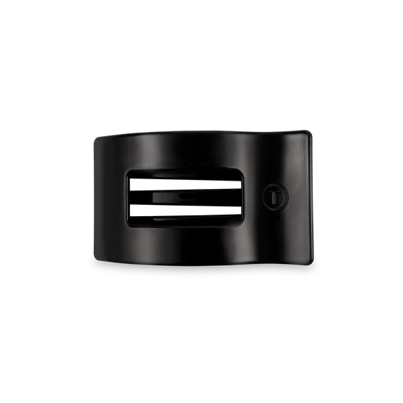 Flat Rectangle Hair Clip | Small | Jet Black