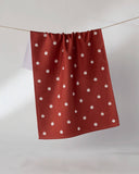 Dotty Apple Tea Towel: Clay Red