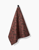 Wild Wood Maroon Tea Towel