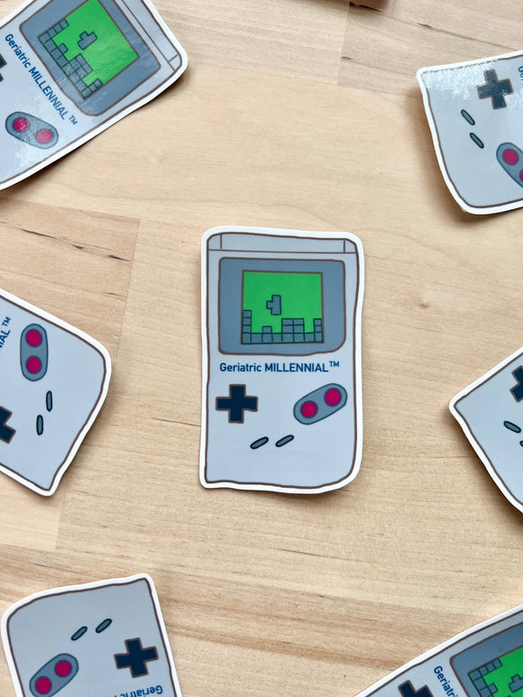 Tetris Gameboy Geriatric Millennial Sticker