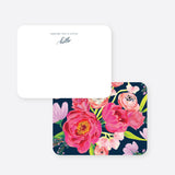 Bright florals little hello flat note card set: Set of 8