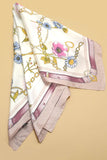 Vintage Floral Print Bandana Scarf | 40SC703: Pink