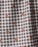 Football Check Tea Towel