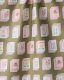 Flower Tiles Tea Towel - Mahjong: Green