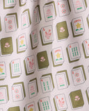Flower Tiles Tea Towel - Mahjong: Green