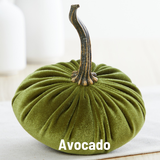 Pumpkin Small Velvet Fall Decor Gift for New Apartment Best: Olive