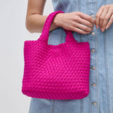 Sky's The Limit - Small Woven Neoprene Crossbody: Cream