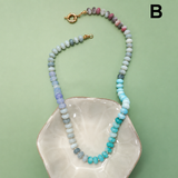 Natural Stone Semi-Precious Glass Mixed Necklace | 40NK9659: C