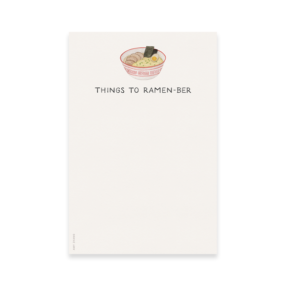 Things To Ramen-ber — Punny Noodle Asian Food Notepad