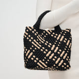 Sky's The Limit - Small Woven Neoprene Crossbody: Cream