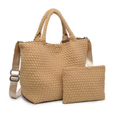 Sky's The Limit - Medium Woven Neoprene Tote: Black