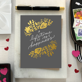 Lifetime Spray Wedding Card