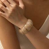 Color-Block Acrylic Stretch Cord Bracelet | 40B5195: Green