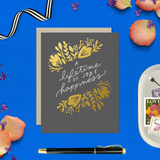 Lifetime Spray Wedding Card