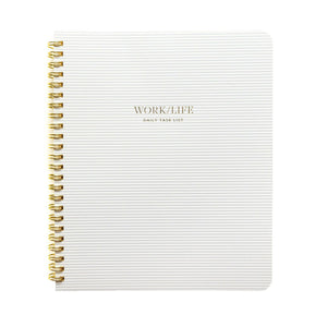 Work/Life Notebook, Grey Stripe