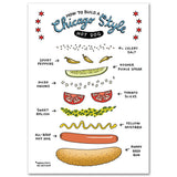 Chicago Style Hot Dog Postcard