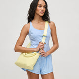 Sky's The Limit - Small Woven Neoprene Crossbody: Cream