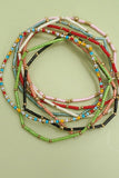 BOHO COLORFUL BALL BEADED BRACELET | 40B5178: LIME