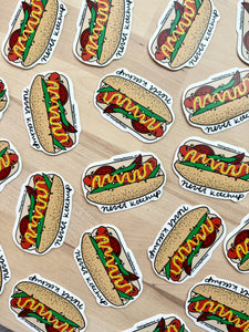 Chicago Hot Dog “Never Ketchup” Vinyl Sticker