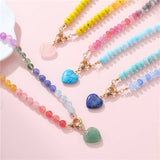 Natural Stone Semi-Precious Glass Mixed Necklace | 40NK9702: Jade