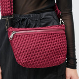 Ethereal - Woven Neoprene Crossbody Bag: Black