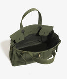 Handmade Premium Cotton Canvas Boat Bag Solid Color Preorder: Olive Green