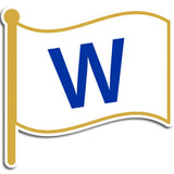 Chicago Cubs Win W Flag Die Cut Sticker