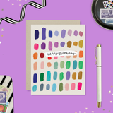 Happy Swatches Colorful Birthday Card
