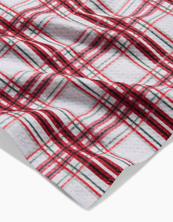 Candy Cane Plaid Bar Towel