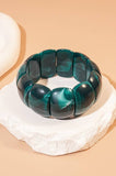 Color-Block Acrylic Stretch Cord Bracelet | 40B5195: Green