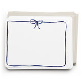 Navy Bow Flat Notecard Set, 8 Cards & Envelopes