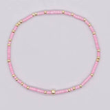 BOHO COLORFUL BALL BEADED BRACELET | 40B5178: LIME