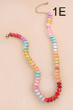 NATURAL AGATE GLASS SEMI PRECIOUS BEAD NECKLACE | 80N896: 3C