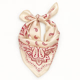 Paisley Bandana Print Square Scarf | 40SC760: OFF WHITE