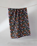 Spooky Sweets Tea Towel: Black