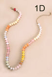 NATURAL AGATE GLASS SEMI PRECIOUS BEAD NECKLACE | 80N896: 3A