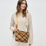 Sky's The Limit - Small Woven Neoprene Crossbody: Cream