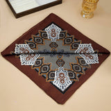 Vintage Botanical Floral Paisley Square Scarf | 80SC3105: GREEN