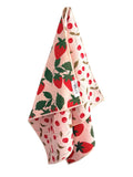 Berries & Cherries: Reversible Hand Towel: Cream / 19x29 / Hand Towel