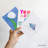 Glue Greeting Card: 4.25 X 5.5 INCHES