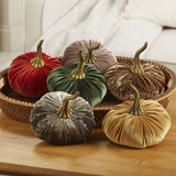 Pumpkin Large Velvet, Fall Decor, Shelf Sitter, Tablescape: Olive