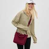 Sky's The Limit - Small Woven Neoprene Crossbody: Cream