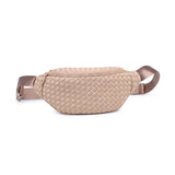 Aim High  Woven Neoprene Belt Bag: Bone