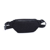 Aim High  Woven Neoprene Belt Bag: Black