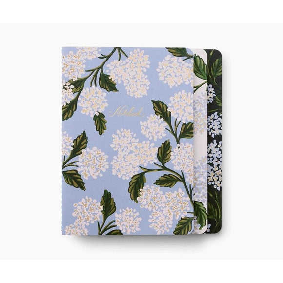 Assorted Set of 3 Hydrangea Notebooks