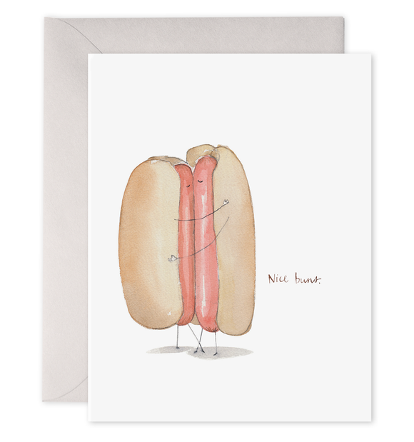 Nice Buns | Love Anniversary Hot Dog Greeting Card: 4.25 X 5.5 INCHES