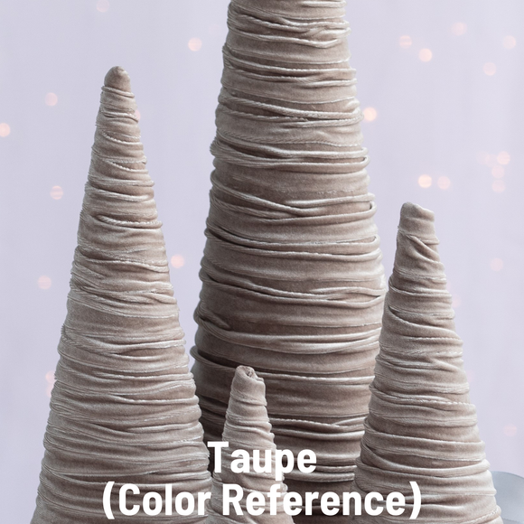 Taupe MEDIUM Velvet Trees