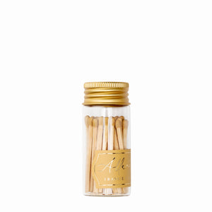 Glass Allumette Match Jar: Golden Honey Matches