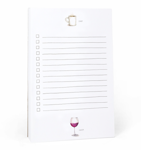 Start & Finish Lined Notepad | Wine & Coffee