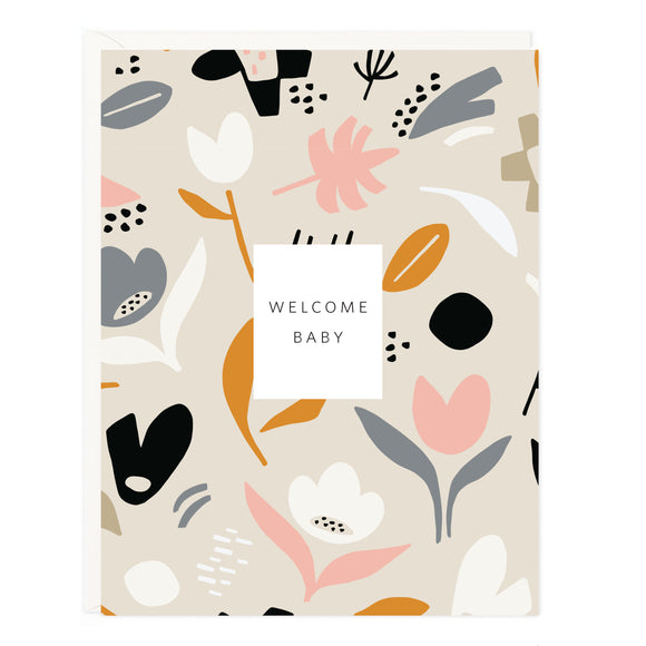 Baby Floral Pattern Card